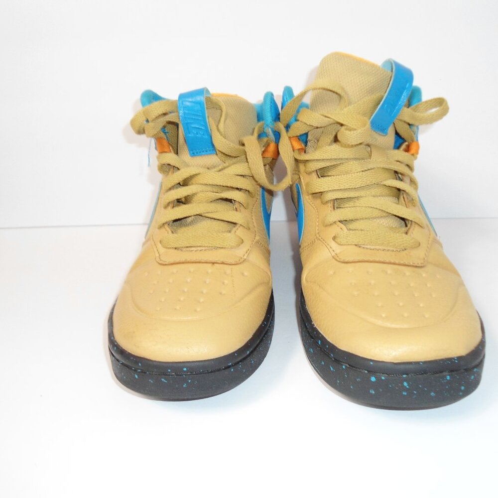 Nike Court Borough Mid 2 Club Gold Blue Hero BQ5440-701 Youth Size 5Y